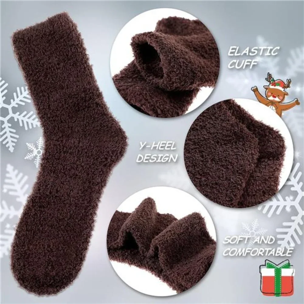 Women's Fuzzy Socks Animal Soft Warm Cute Microfiber Cozy Fluffy Winter Socks